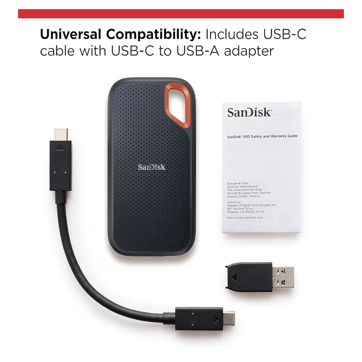 SanDisk 4TB Extreme Portable SSD - Up to 1050MB/s - USB-C, USB 3.2 Gen 2 - External Solid State Drive